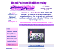 Tablet Screenshot of hand-painted-mailboxes.com